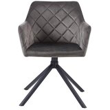 Lesnina-XXXL stol patti, siva, žamet, vrtljiv | Shoptok.si