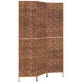 vidaXL Sobna pregrada s 3 panela smeđa 122 x 180 cm od vodenog zumbula | shoptok.hr