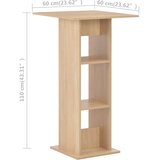  Barski stol boja hrasta 60 x 60 x 110 cm | shoptok.hr