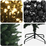  Umjetno božićno drvce s kuglicama 210 cm 300 LED lampica Slike