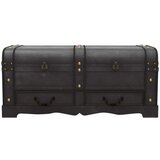  Lesena skrinja velika črne barve, (20771824) | Shoptok.si