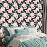  Tapeta - Peonies on graphite background 50x1000 | shoptok.hr