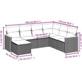  7-dijelni set vrtnih sofa sivi od poliratana | shoptok.hr