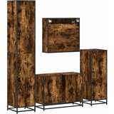  4-dijelni set kupaonskog namještaja boja hrasta drveni | shoptok.hr
