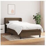  Krevet s oprugama i madracem tamnosmeđi 100 x 200 cm od tkanine | shoptok.hr