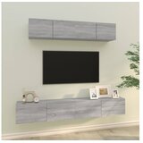  4-dijelni set TV ormarića sivog sonome konstruirano drvo | shoptok.hr