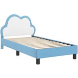  Otroški posteljni okvir z vznožjem Modra 80 x 160 cm PU, (5000104590) | Shoptok.si