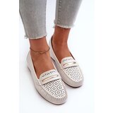 EVENTO Women's Loafers With Intricate Design Made of Eco Leather Off-White Nassnema | Shoptok.si