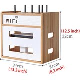 Catekro Lesena Omarica za WiFi Usmerjevalnik OA272-Brown | Shoptok.si