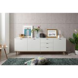 MID.YOU komoda, bela, hrast sonoma | Shoptok.si