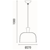 Luster na kablu SIMPLO 1xE27/15W/230V, bela, prečnik 27 cm | Eponuda.com