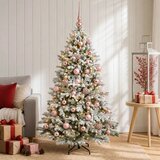  Umjetno božićno drvce s kuglicom 150 cm 150 LED lampica - Zelena i bijela 150 cm s LED-ima i ružičastim lopticama Cijene