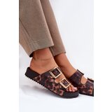 Zaxy Fragrant Women's Slippers With Buckles Leopard Brown | Shoptok.si