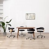  Okretne blagovaonske stolice od umjetne kože 4 kom crne | shoptok.hr