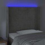  Posteljno vzglavje svetlo sivo 83x16x118/128 cm žamet, (20933801) | Shoptok.si