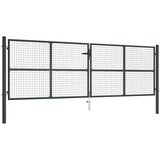  Vrtna vrata od mrežastog čelika 400x125 cm siva | shoptok.hr