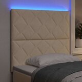  LED glava kreveta Krema 100 cm tkanina | Eponuda.com