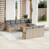  11-dijelni set vrtnih sofa od poliratana s jastucima bež | shoptok.hr