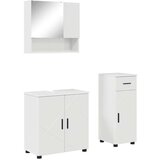  Set namještaja za kupaonicu Zidne 3 pcs Visoko sjajno bijela | shoptok.hr