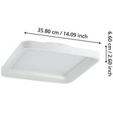 Eglo 901249 - LED prigušiva stropna svetiljka LORETELLO LED/12W/230V bela + daljinski upravljač | Eponuda.com