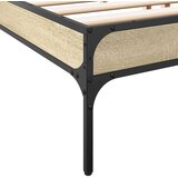  Okvir za krevet boja hrasta 200x200cm konstruirano drvo i metal | shoptok.hr