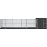  Kavez za ptice s produžetkom srebrni 911x303x216 cm čelični | Eponuda.ba