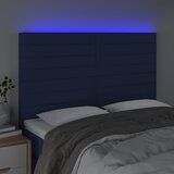  LED uzglavlje plavo 144x5x118/128 cm od tkanine | shoptok.hr