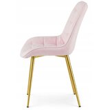  BERA stolica - svijetlo ružičasti baršun / zlatne noge x 3 | shoptok.hr