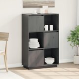Furnova Visoka omara siva 74x35x117 cm trdna borovina, (21954944) Cene
