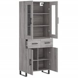  Visoka komoda siva sonome 69,5x34x180 cm od konstruiranog drva | shoptok.hr