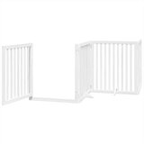 vidaXL Vrata za pse s vratašcima 12 panela sklopiva 960 cm drvo topole | shoptok.hr
