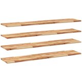 vidaXL Viseče police 4 kosi 140x30x2cm oljni premaz trden akacijev les, (21325833) | Shoptok.si