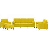 vidaXL 4-dijelni set sofa s jastucima žuti baršunasti Cijene