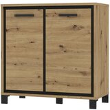 MID.YOU Komoda Trondheim, Barva Hrasta, Črna | Shoptok.si