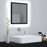 vidaXL lED kupaonsko ogledalo crno 40 x 8,5 x 37 cm konstruirano drvo cijene