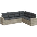 vidaXL 6-dijelni set vrtnih sofa od poliratana s jastucima svjetlosivi | shoptok.hr