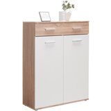 CARRYHOME omara za čevlje bela, hrast sonoma | Shoptok.si