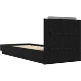  Okvir kreveta s uzglavljem s uzglavljem Crni hrast 80 x 200 cm | shoptok.hr