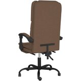  Masažni uredski naslonjač od tkanine smeđi - Smeđa 1 | shoptok.hr