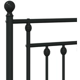  Kovinsko posteljno vzglavje črno 140 cm | Shoptok.si