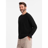 Ombre Men's raglan sweater with ribbed sleeves - black | shoptok.hr