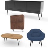 SUNVFAFA 4x kovinske noge za pohištvo - 15,5 cm | Shoptok.si