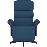  Naslonjač od tkanine s osloncem za noge plavi | shoptok.hr