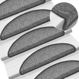  Prostirke za stepenice 30 kom 56x17x3 cm tamno sive poluokrugle | shoptok.hr