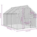  Kavez za ptice srebrni 1,79x3x1,85 m aluminijski | shoptok.hr