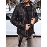 DStreet Kurtka męska skórzana czarna | Shoptok.si