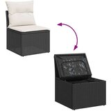  7-dijelni set vrtnih sofa od poliratana s jastucima crni | shoptok.hr