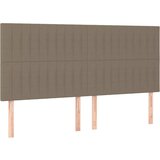  The Living Store Posteljno vzglavje 4 kosa taupe 100x5x78/88 cm blago - Vzglavje, (21452149) | Shoptok.si