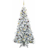 Umjetno božićno drvce s nogom s stalakom Bijelo 240 cm PE i PVC | shoptok.hr