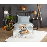 Good Morning Bela/žajbljevo zelena enojna flanelna otroška posteljnina 140x200 cm Idun – | Shoptok.si